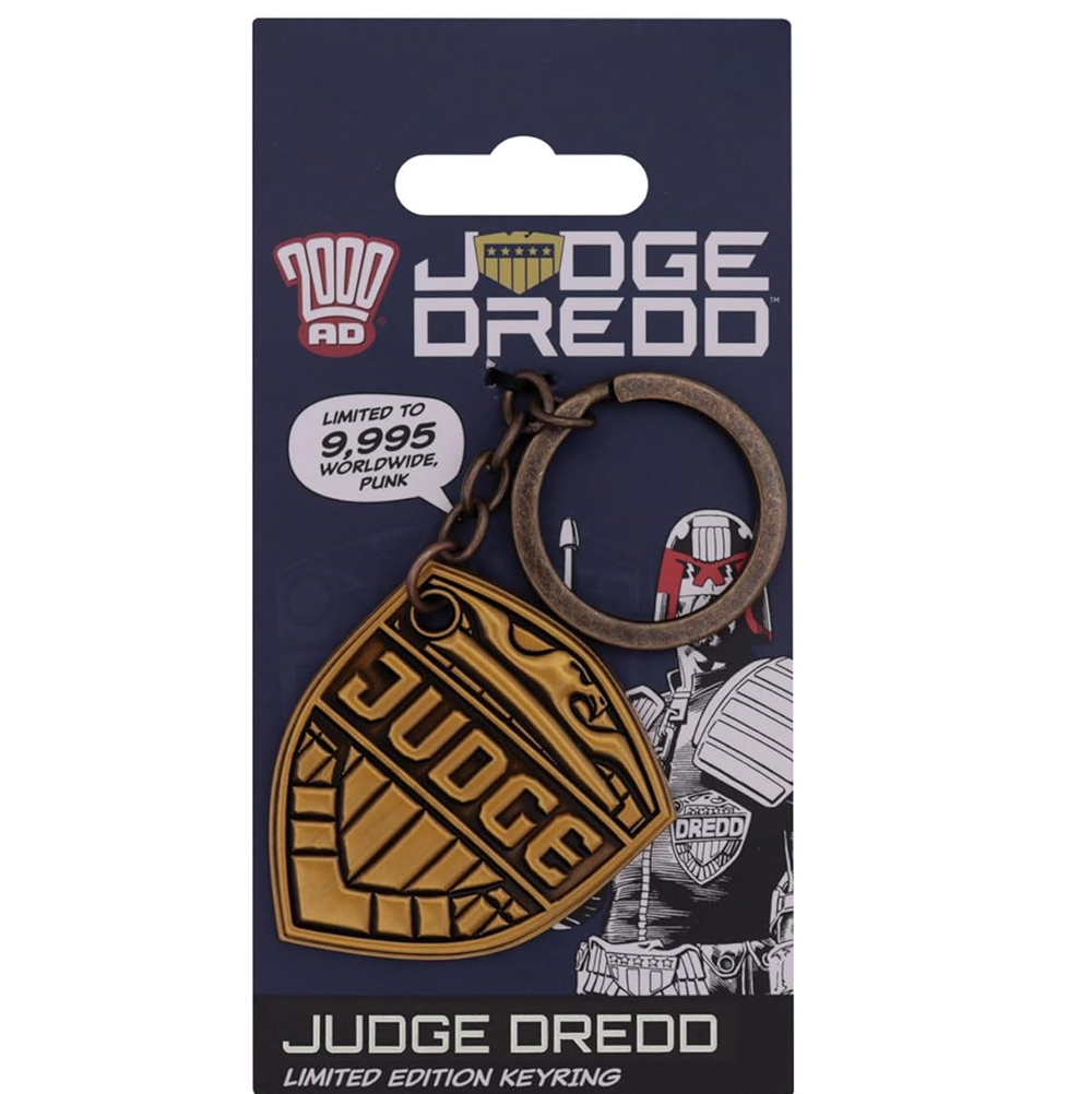2000 AD Judge Dredd Limited Edition Metal Badge Keyring