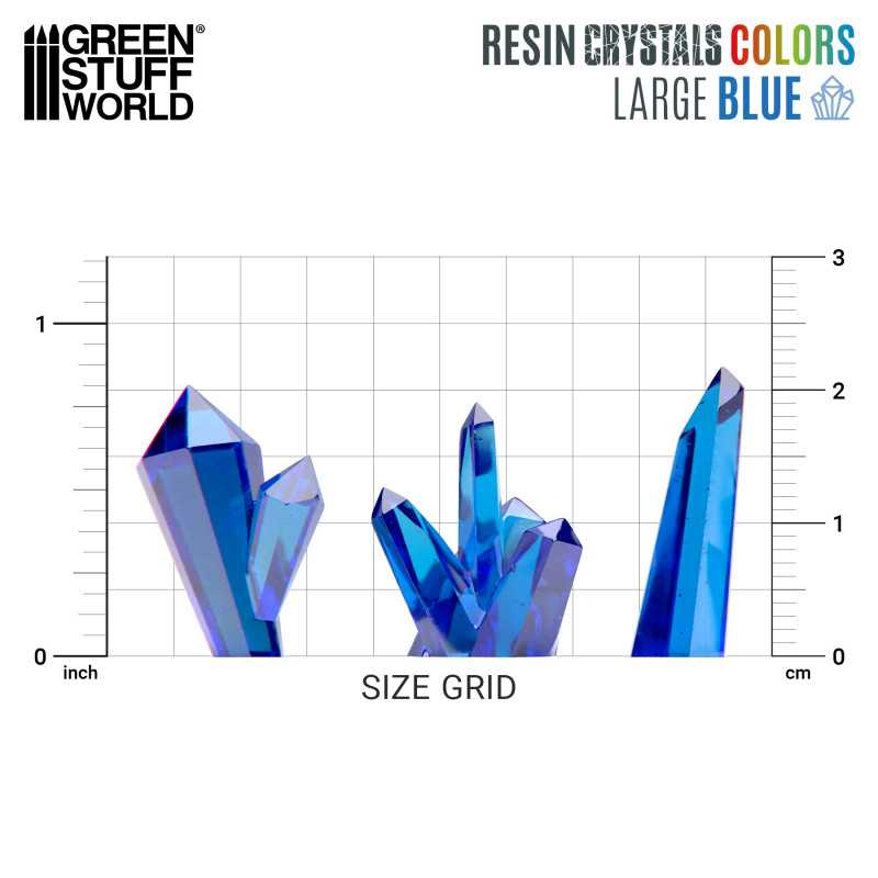 Blue Large Resin Crystals - Green Stuff World