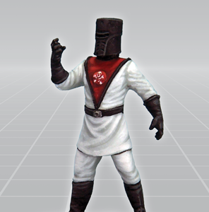 Red Baron by Crooked Dice a white metal miniature for your tabletop games representing a movie villain with an alternative head, helmeted and un-helmeted.