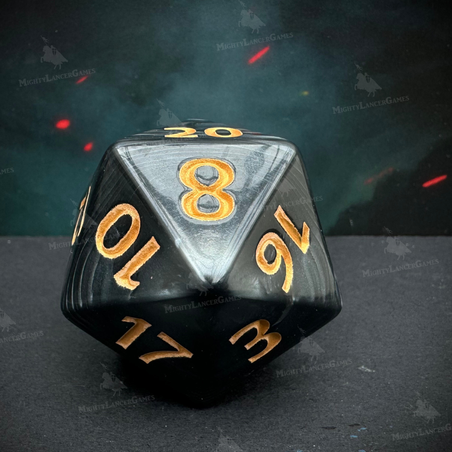 Giant D20 - 40mm Pearl Black D20