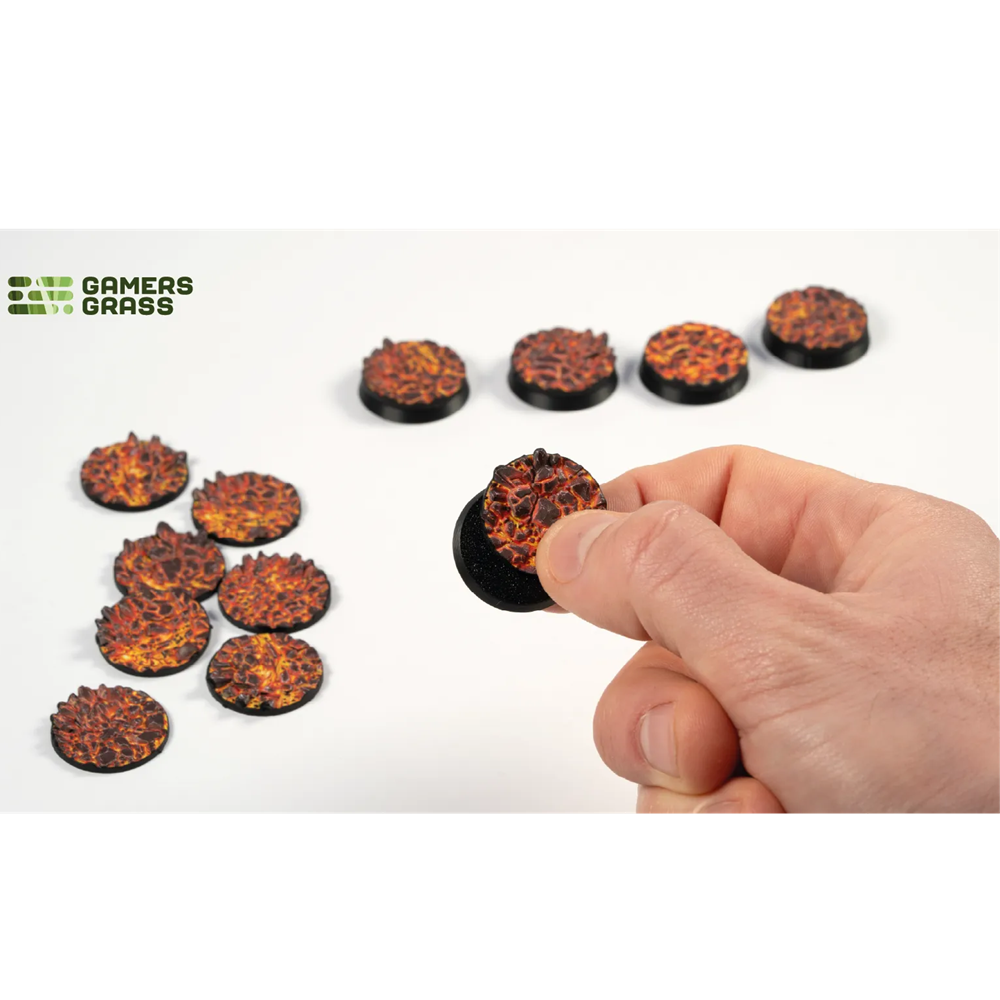 Gamers Grass Molten Lava Base Toppers - 25mm Round