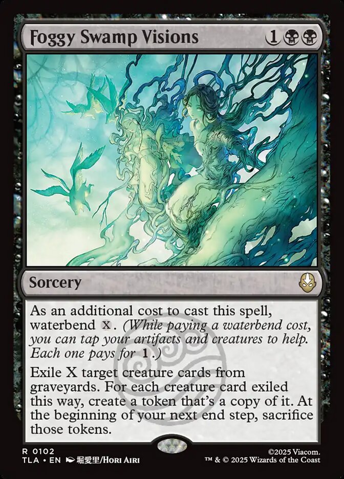 Foggy Swamp Visions Avatar The Last Airbender #102 MTG Single Card Front