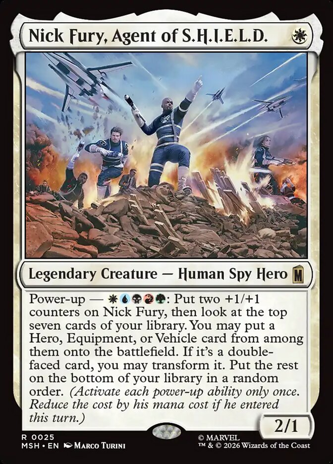 Marvel Superheroes Nick Fury, Agent of S.H.I.E.L.D. Card Front
