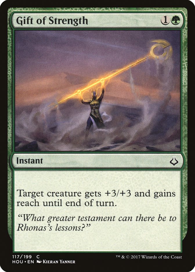 Hour of Devastation Gift of Strength #117 Card Front
