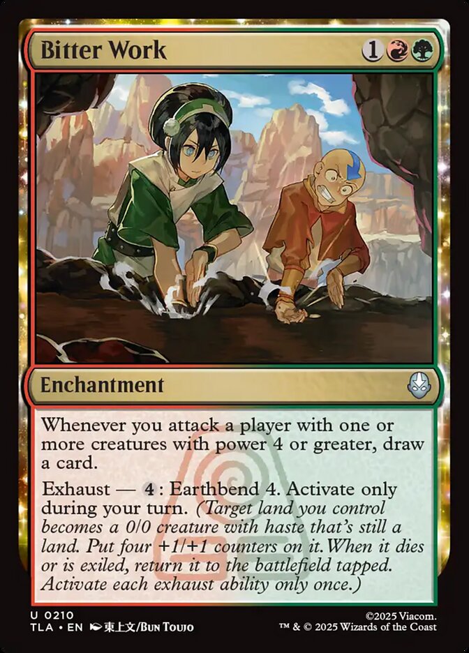 Bitter Work Avatar The Last Airbender #210 MTG Single Card Front