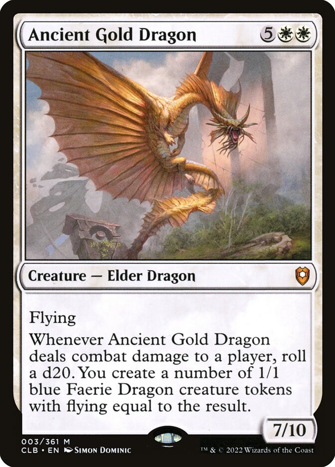 Ancient Gold Dragon - Commander Legends #003 Card Front