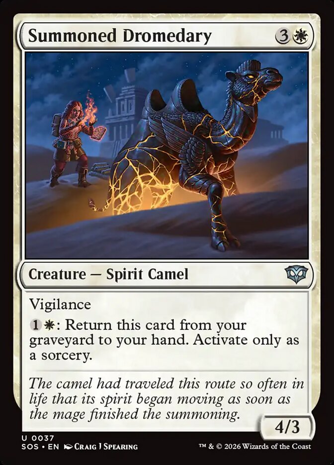 Summoned Dromedary Secrets of Strixhaven #037Card Front