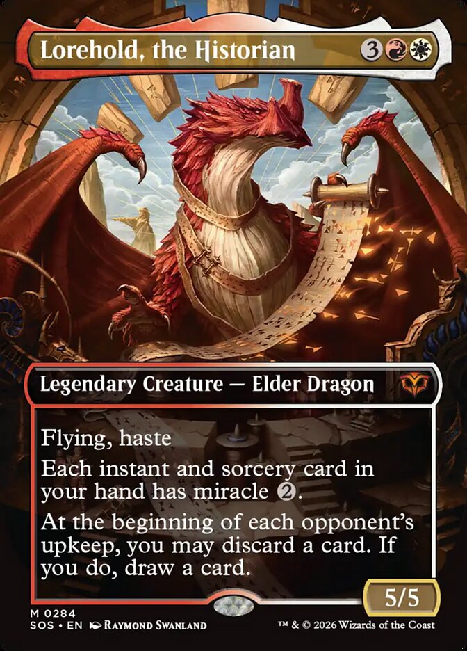 Lorehold, the Historian Secrets of Strixhaven Borderless #284Card Front