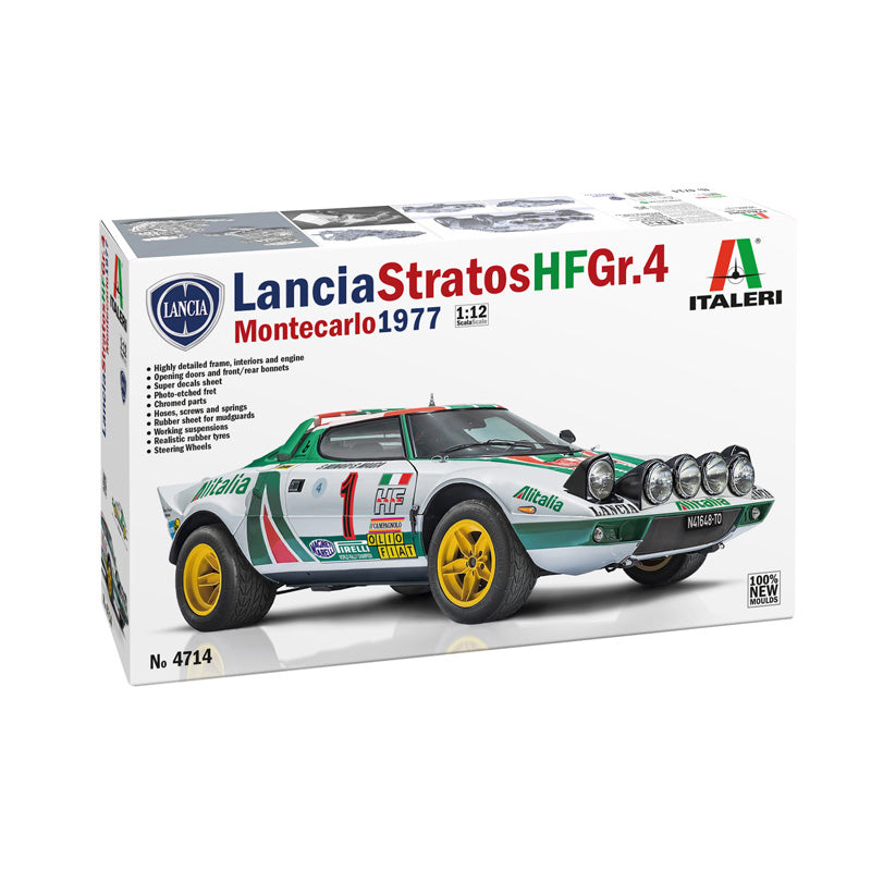 自動車 ITALERI Lancia Stratos HF Gr.4 1:12 Lancia Stratos HF Gr.4 Monte Carlo 1977 | Italeri 1:12 Scale Model