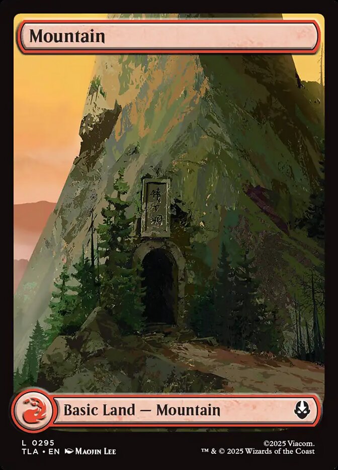 Full Art Avatar's Journey Basic Mountain Avatar The Last Airbender #295 MTG Single Card Front