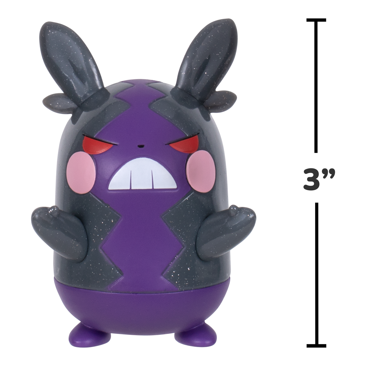 Mopeko Hangry Mode - 30th Anniversary Pokémon Glitter 3" Battle Figure