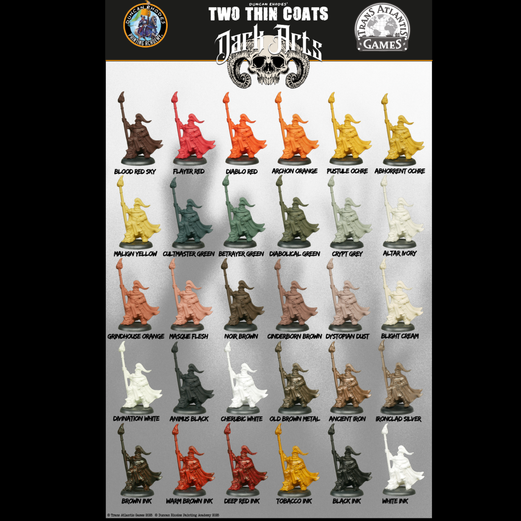 The Dark Arts Paint Set - Two Thin Coats Grimdark Acrylic Paint Collection