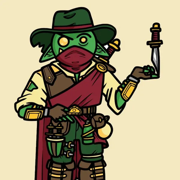 Dice Goblin The Bandit - RPG Dice Set with Mini Dice Bag & Sticker