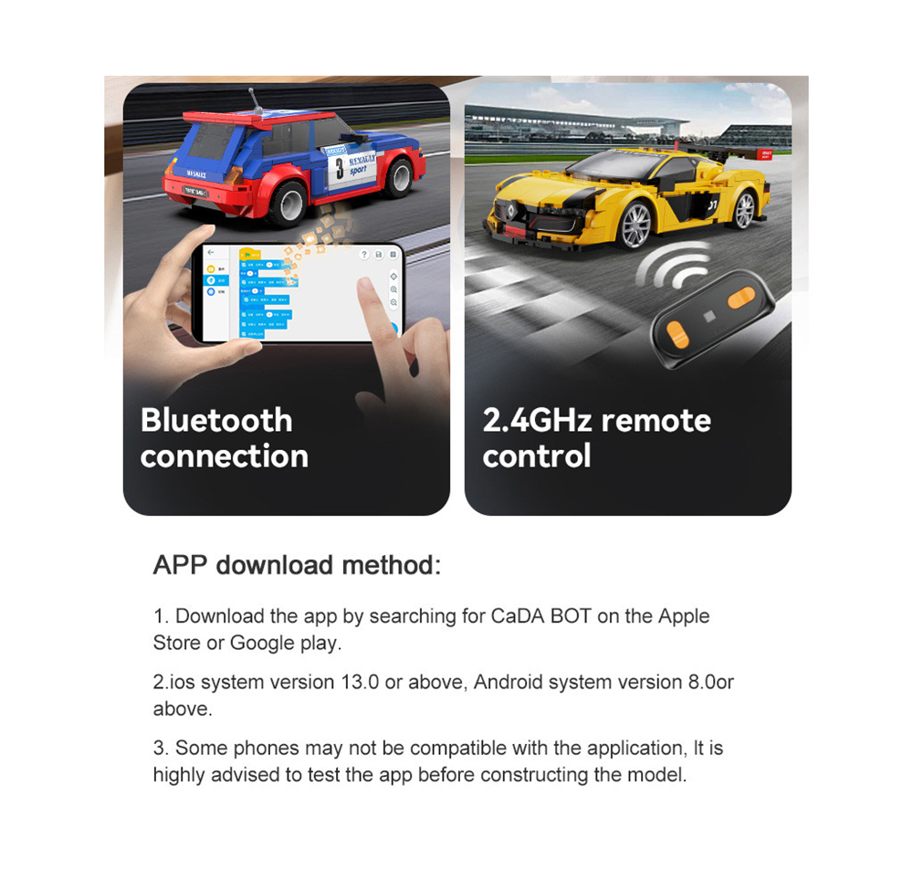 CaDA RC Renault Sport RS.01 - 1:20 Brick Model Kit