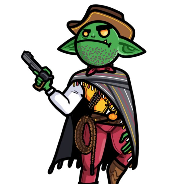 Dice Goblin The Gunslinger - RPG Dice Set with Mini Dice Bag & Sticker