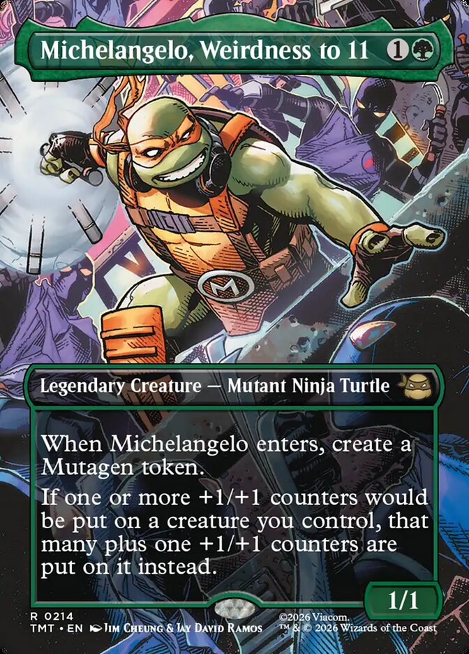 Michelangelo, Weirdness to 11 Borderless #214