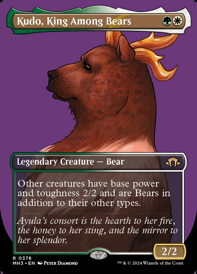 Kudo, King Among Bears Borderless Profile MTG Single