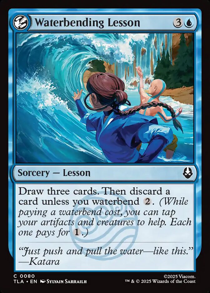 Waterbending Lesson Avatar The Last Airbender #080 MTG Single Card Front