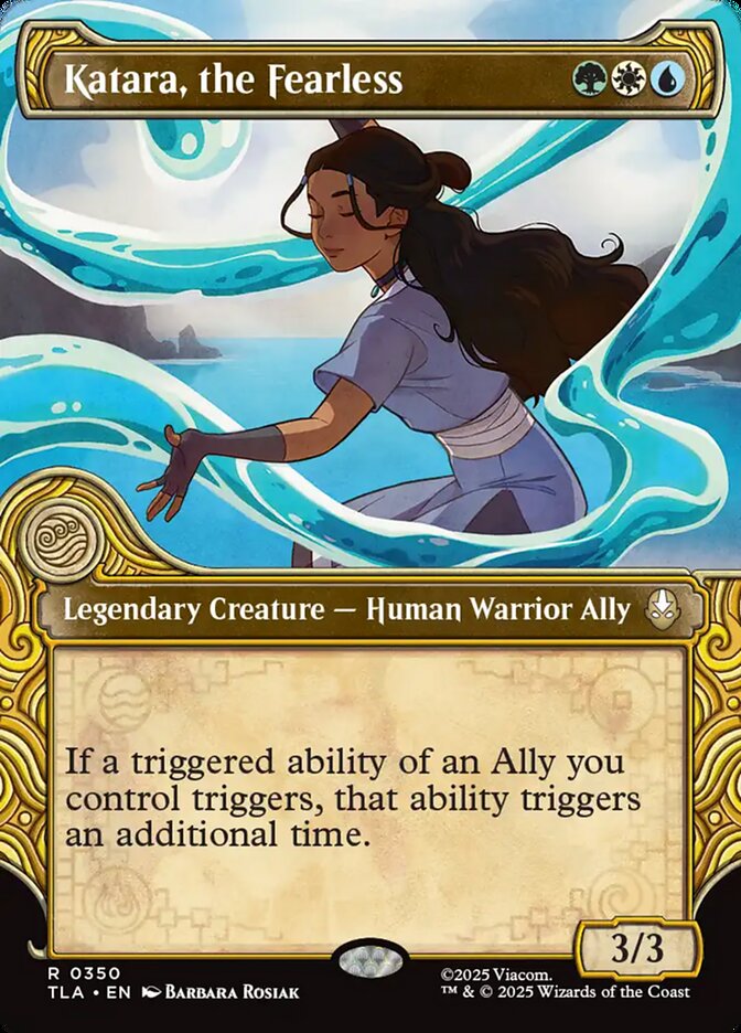 Elemental Frame Katara, the Fearless Avatar The Last Airbender #350 MTG Single Card Front
