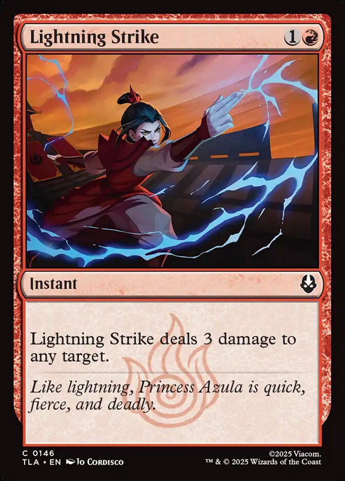 Lightning Strike Avatar The Last Airbender #146 MTG Single Card Front