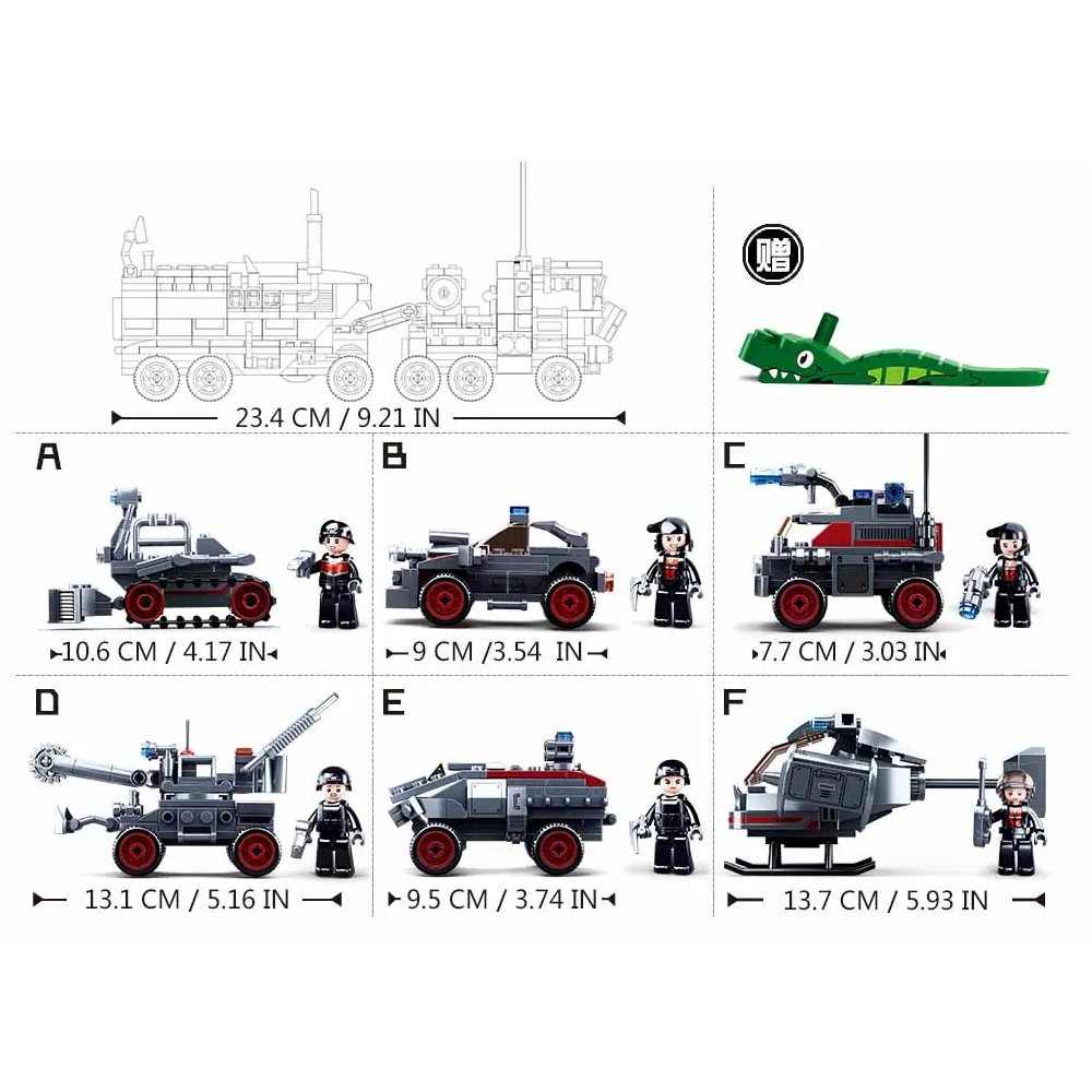 Sluban Space War Command Vehicle 6-in-1 - Building Brick Kit