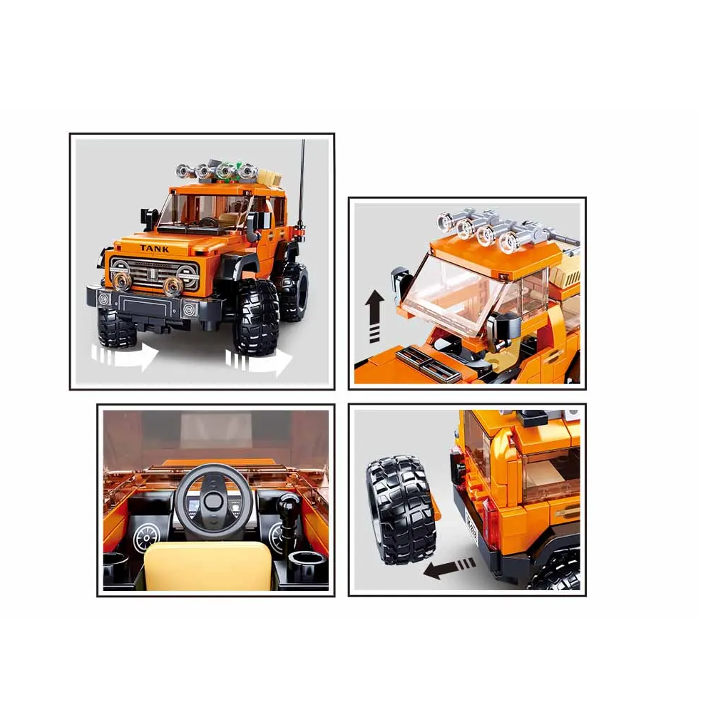 Sluban Orange Tank SUV - ORV Building Brick Kit