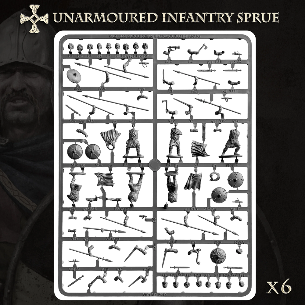 Carolingian Unarmoured Infantry - Victrix Dark Ages