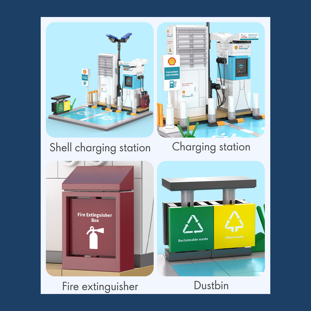 Shell Charging Station CaDA Bricks Kit