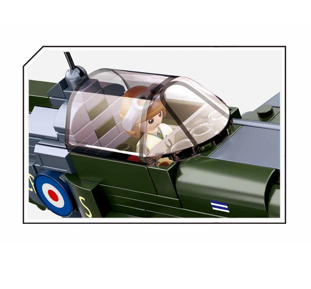 Sluban RAF Spitfire Fighter Plane - Model Bricks Kit