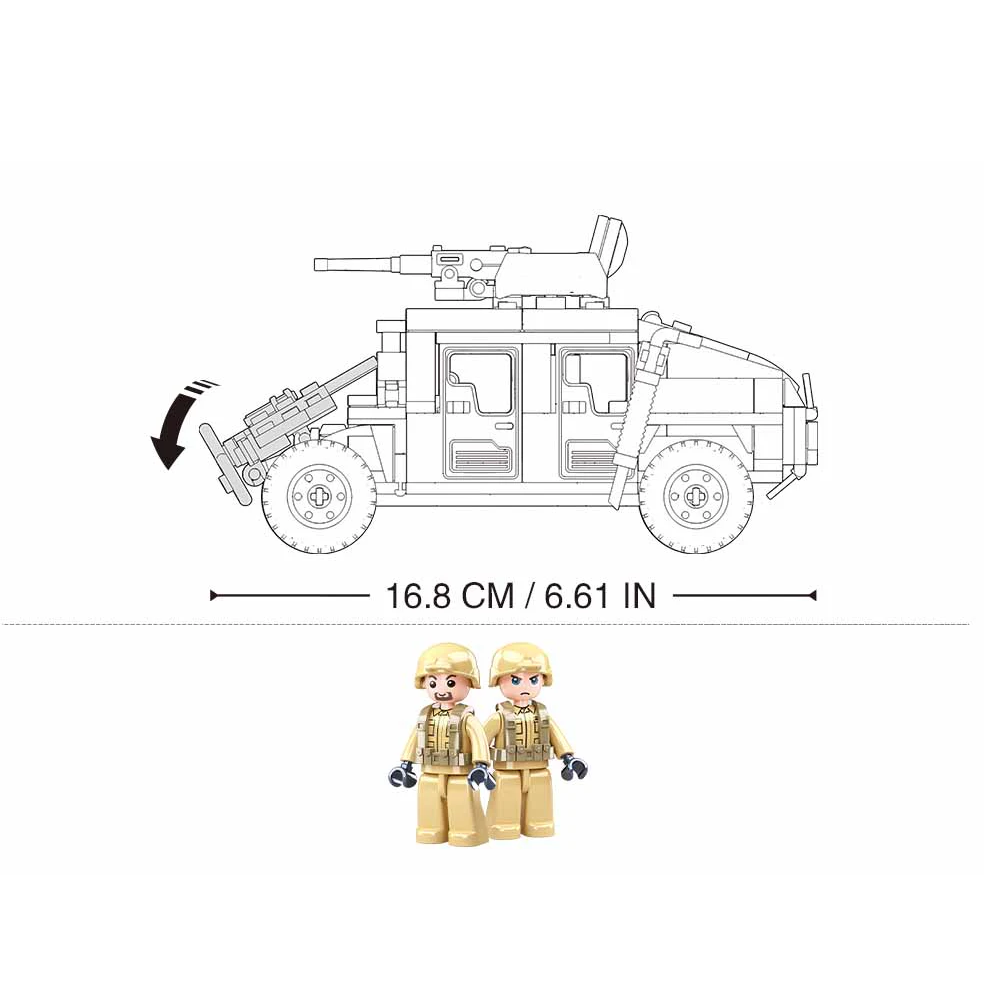 Sluban H1S Assault Hummer - Building Brick Kit