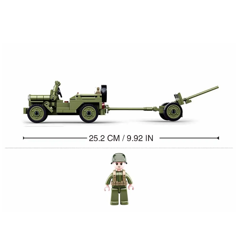 Sluban Willys Jeep - WW2 Army Building Brick Kit