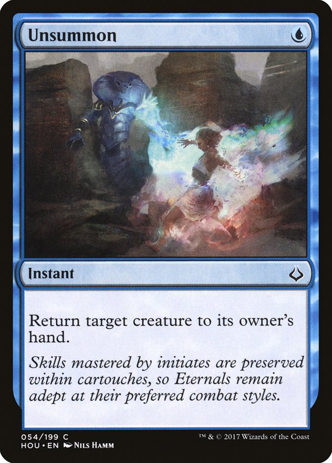 Hour of Devastation Unsummon #054 Card Front