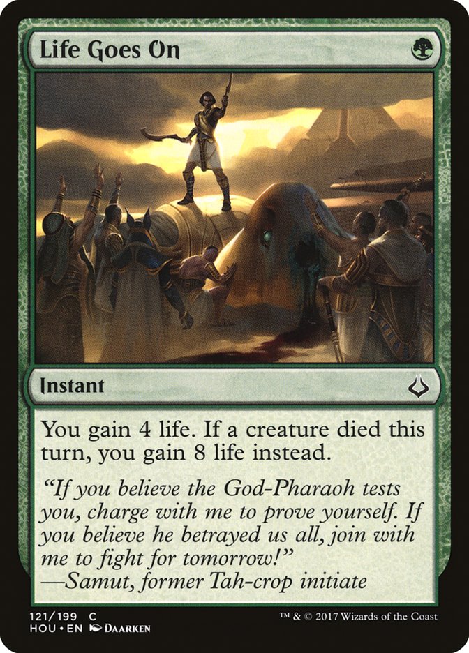 Hour of Devastation Life Goes On #121 Card Front
