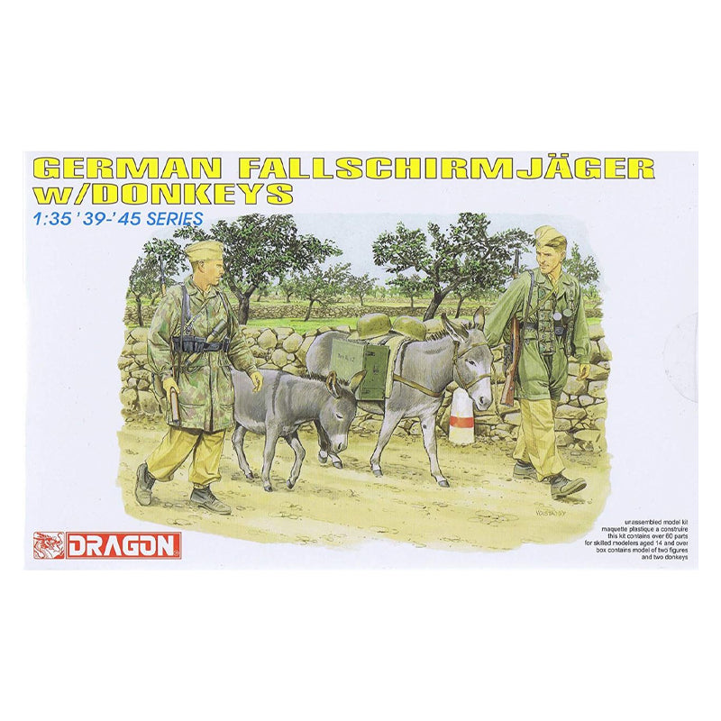 German Fallschirmjager & Donkeys 1/35 Model Kit