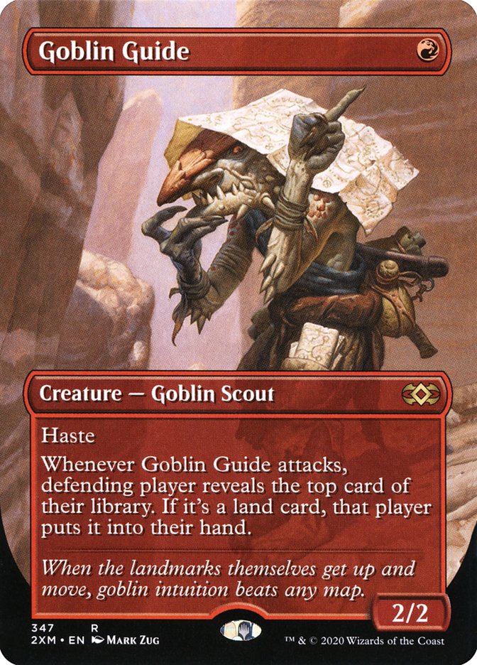 Borderless Goblin Guide Double Masters #347 Card Front