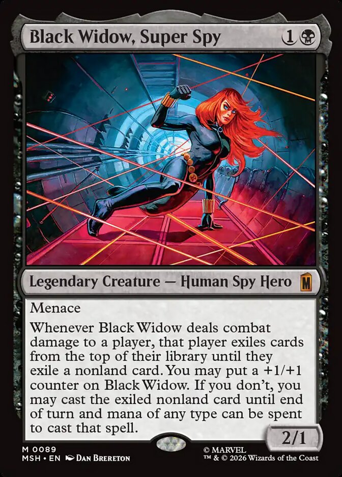 Marvel Superheroes Black Widow, Super Spy Card Front