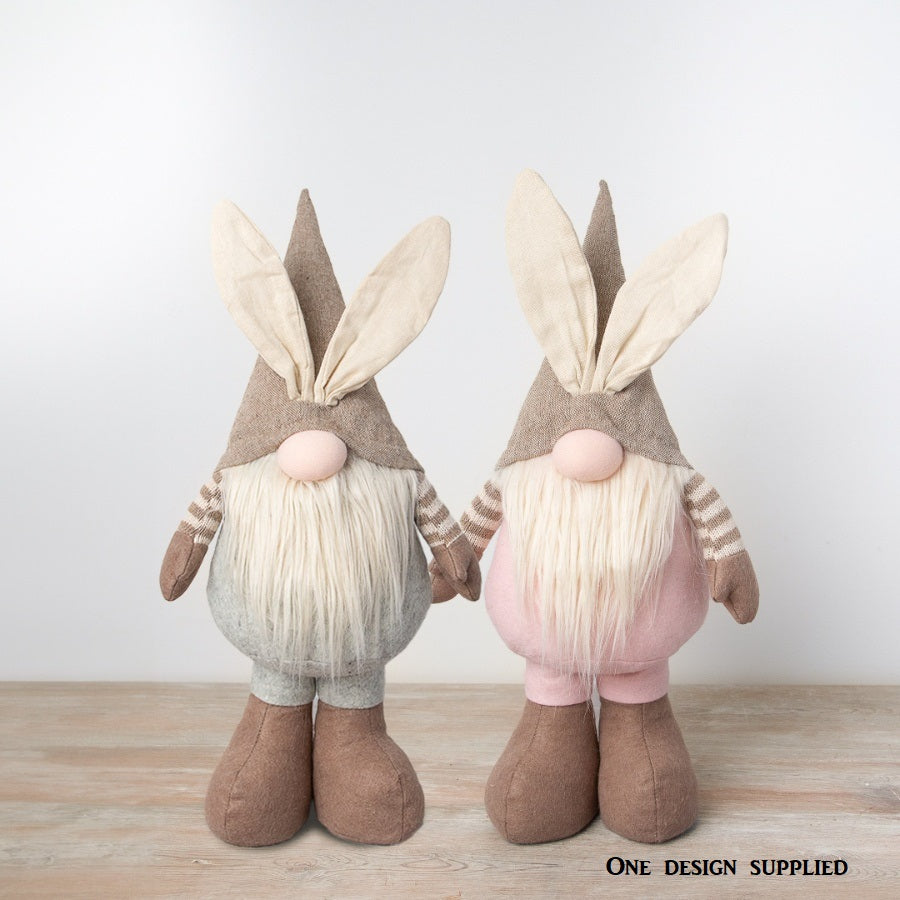Bunny Gonk is the perfect addition to any Easter celebration or all round house decoration. Two different designs with one being provided, a soft pink or green body, both with posable wire ears and a cute white tail. This playful gonk will bring a sense of joy and cuteness to your home and be a great edition to your Gonk collection.