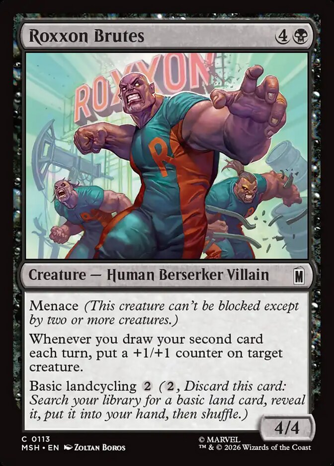 Marvel Superheroes Roxxon Brutes Card Front