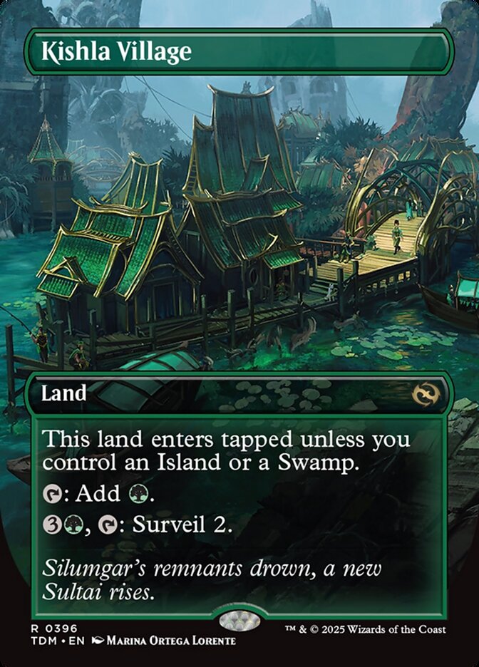 Borderless Kishla Village Tarkir Dragonstorm #396