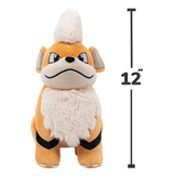 A 12" Growlithe Pokémon plush making a great gift for a fan of the fire, puppy Pokémon. Growlithe was introduced in generation one and evolves into Arcanine in the Pokémon universe.