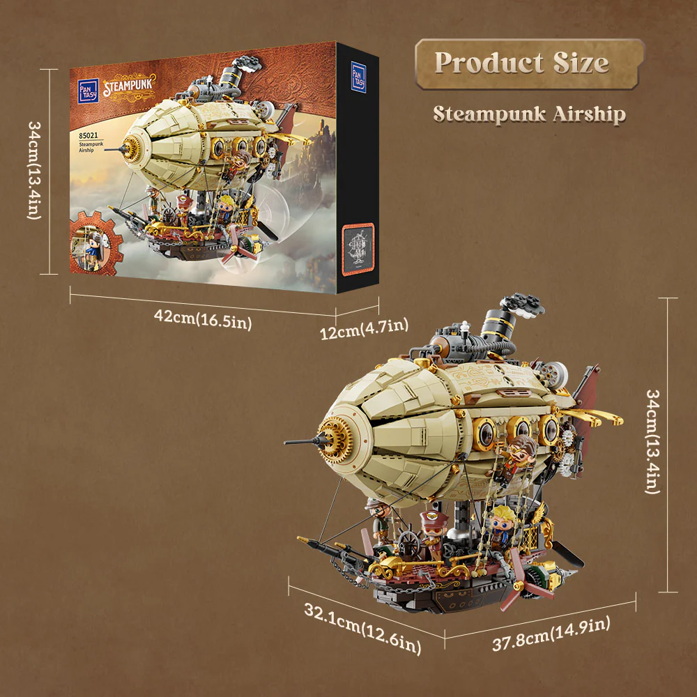 Steampunk Airship Brick Building Set - Pantasy