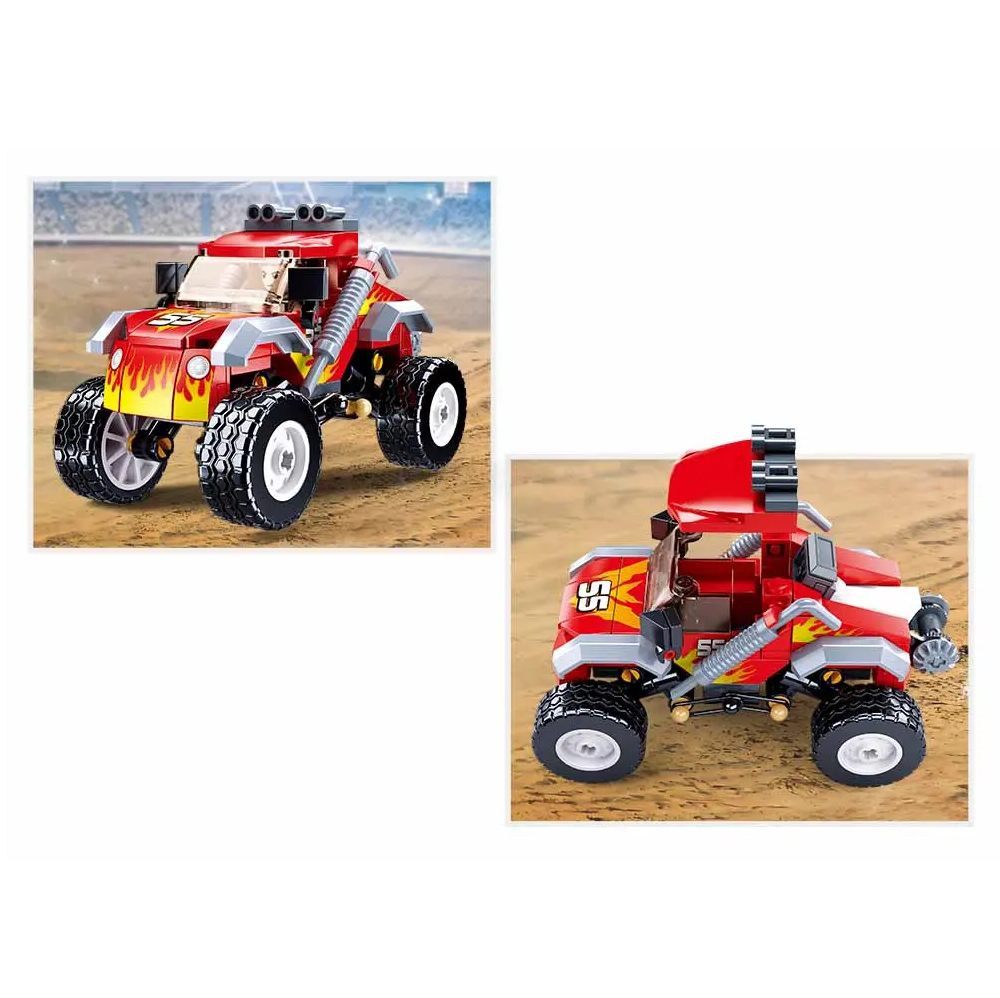 Sluban Flames Off Road Vehicle - Town Building Brick Kit
