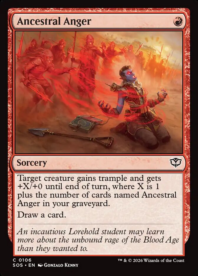 Ancestral Anger Secrets of Strixhaven #106Card Front