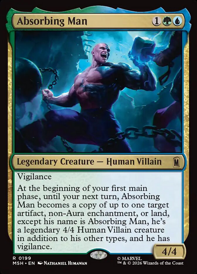 Marvel Superheroes Absorbing Man Card Front