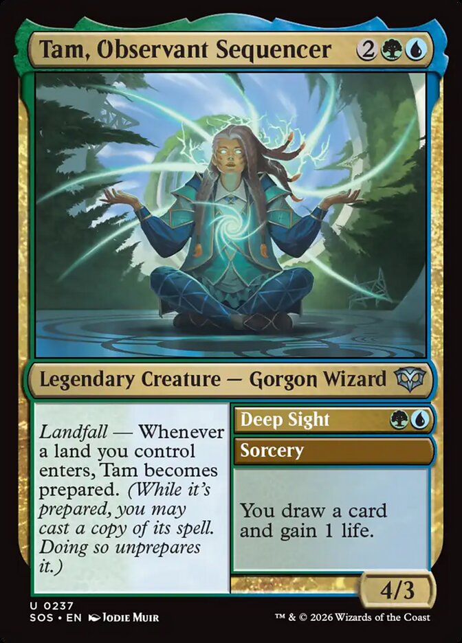 Tam, Observant Sequencer // Deep Sight Secrets of Strixhaven #237Card Front