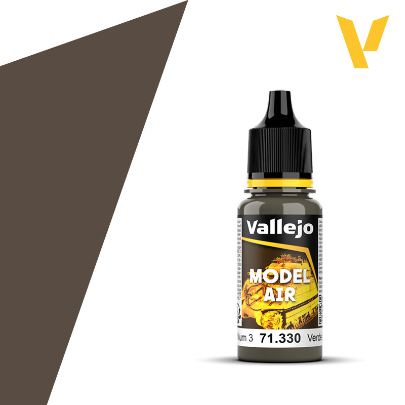 Vallejo Khaki Green Number 3 - 18ml Model Air