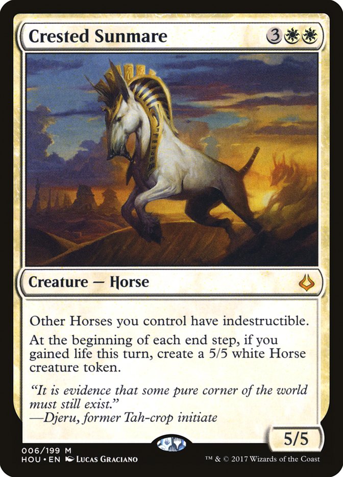 Hour of Devastation Crested Sunmare #006 Card Front