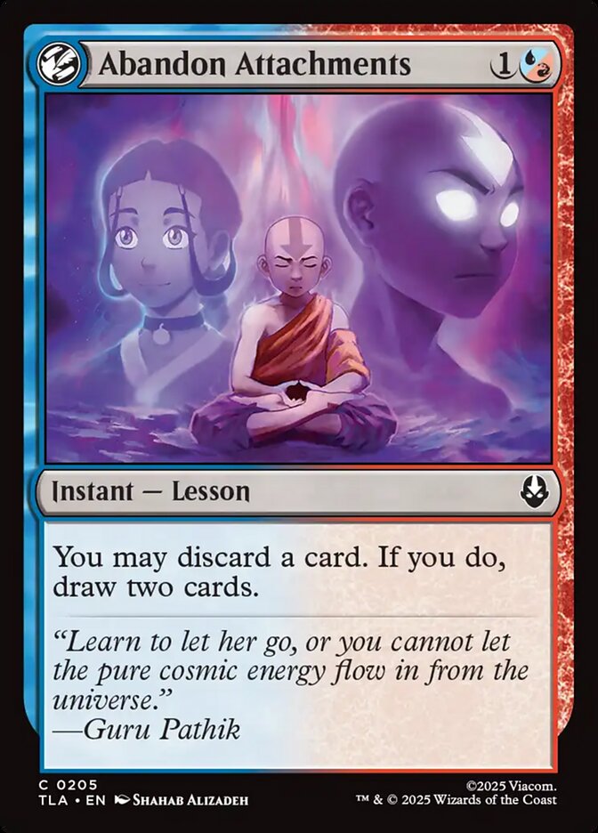 Abandon Attachments Avatar The Last Airbender #205 MTG Single Card Front