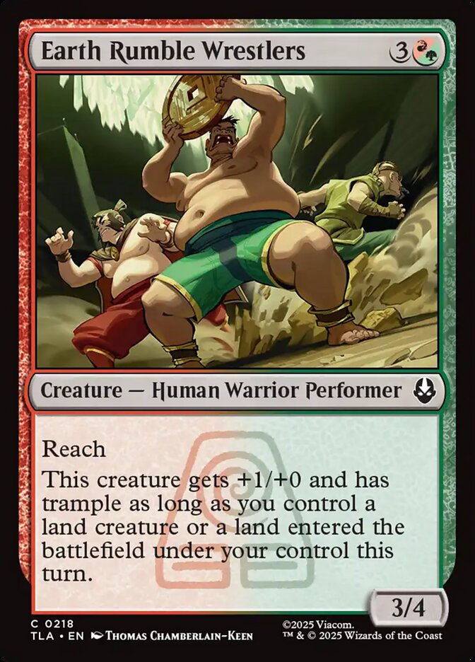 Earth Rumble Wrestlers Avatar The Last Airbender #218 MTG Single Card Front