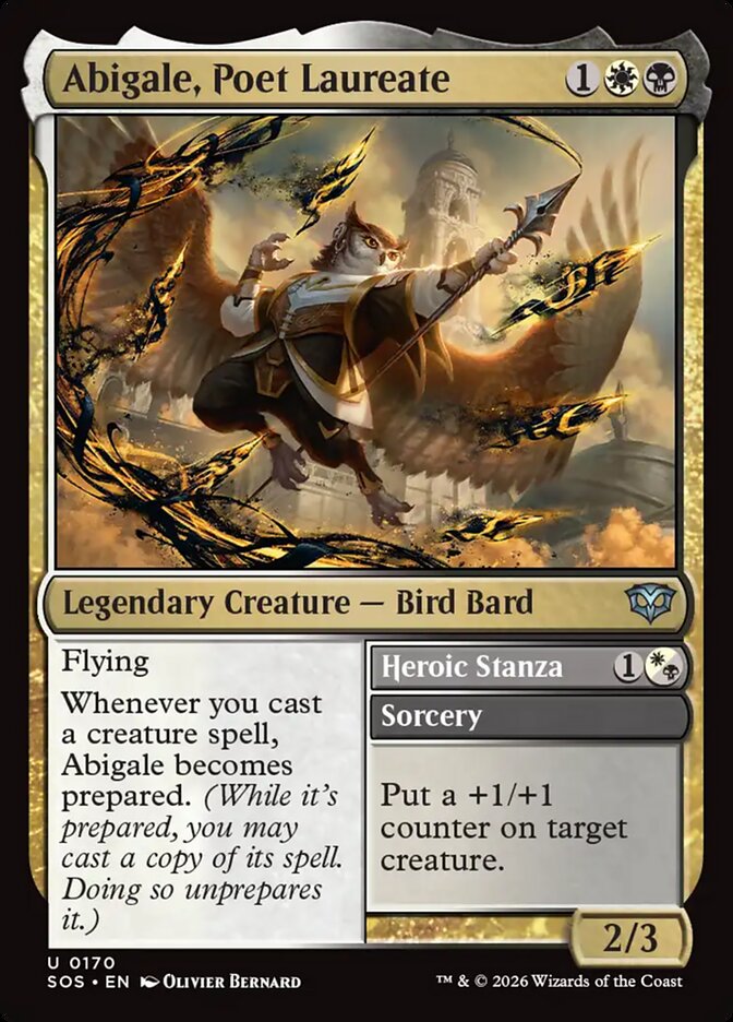 Abigale, Poet Laureate // Heroic Stanza Secrets of Strixhaven #170Card Front